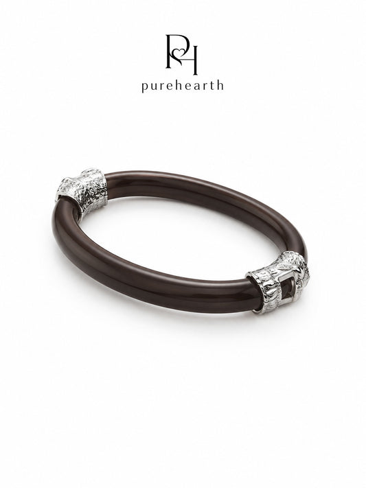 Enamel Weave Vintage Bangle