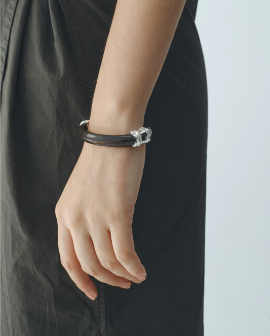 Enamel Weave Vintage Bangle