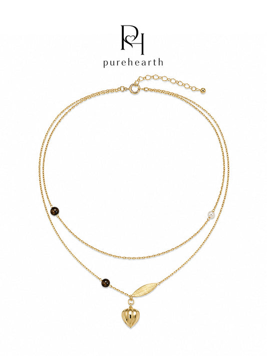 Amber Orchard Layered Agate Necklace