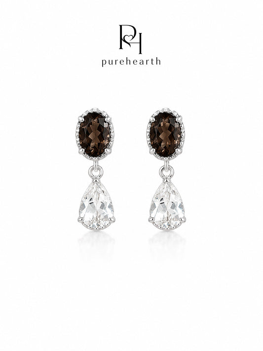 Cocoa Fade Crystal Stud Earrings
