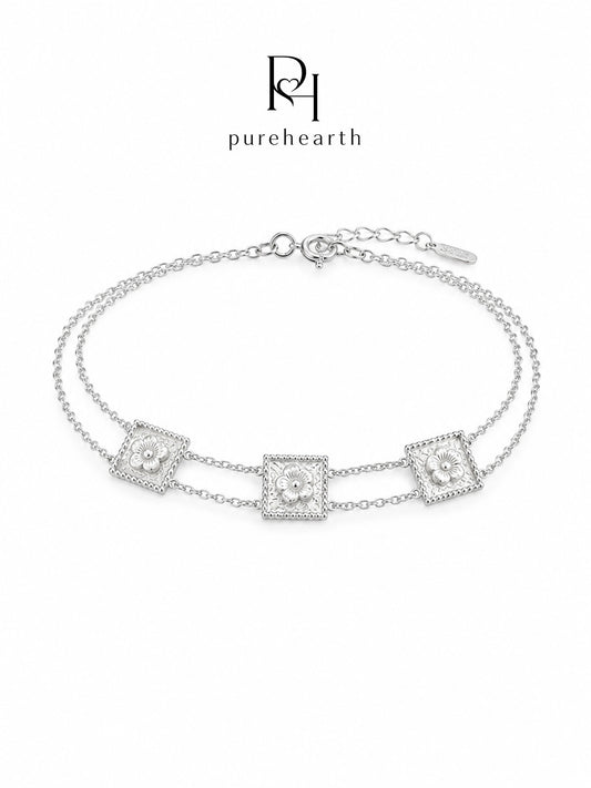 Pumpkin Bloom Layered Bracelet