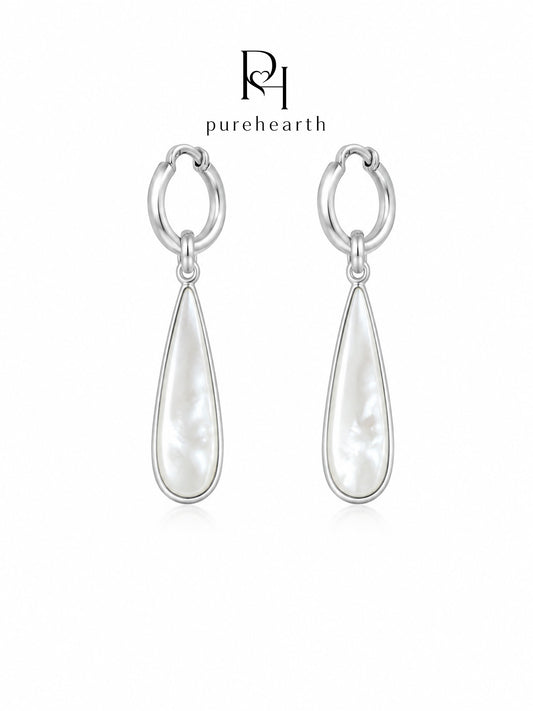 Midnight Shell Drop Earrings