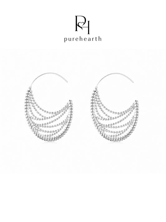 Eclipse Texture Hoop Earrings