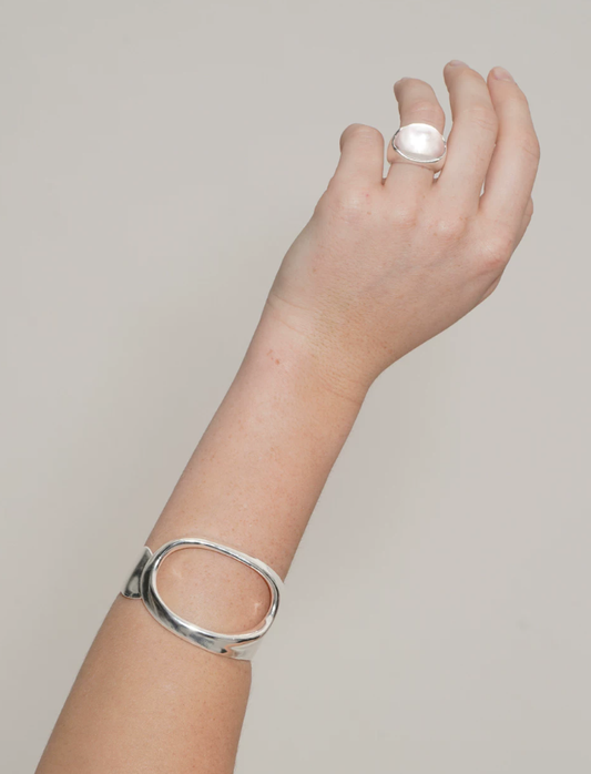 Matte Echo Wide Cuff Bracelet