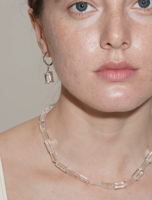 Noir Cube Beaded Choker